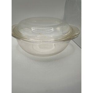 Pyrex Clear Glass Casserole Dish With Lid Oven & Microwave Safe USA